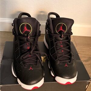 Jordan 6 Rings Black and White size  7Y brand new in box